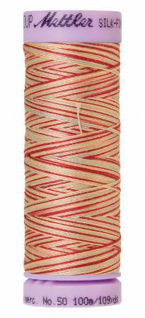 Mettler Silk-Finish 50wt Variegated Cotton Thread 109yd/100M Antique Floral