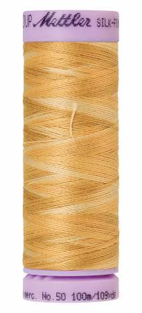 Mettler Silk-Finish 50wt Variegated Cotton Thread 109yd/100M Bleached Straw