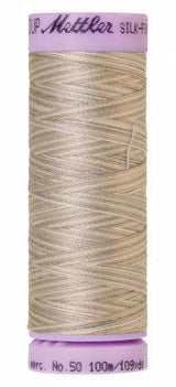 Mettler Silk-Finish 50wt Variegated Cotton Thread 109yd/100M Dove Gray