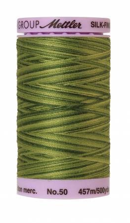 Mettler  Silk-Finish 50wt Variegated Cotton Thread 500yd/457M Ferns