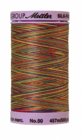 Mettler  Silk-Finish 50wt Variegated Cotton Thread 500yd/457M Prime Kids