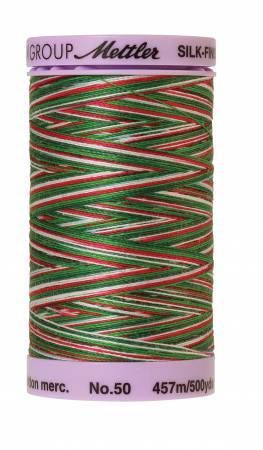 Mettler  Silk-Finish 50wt Variegated Cotton Thread 500yd/457M Seasons Greetings