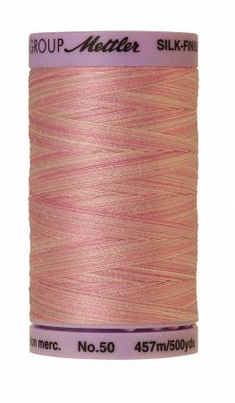 Mettler  Silk-Finish 50wt Variegated Cotton Thread 500yd/457M So soft Pink