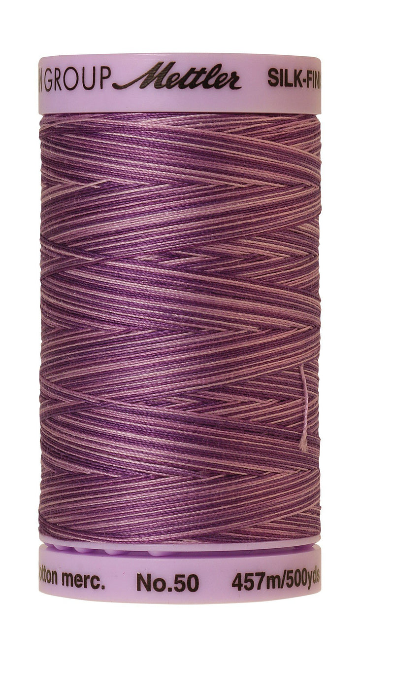 Mettler  Silk-Finish 50wt Variegated Cotton Thread 500yd/457M Lilac Bouquet