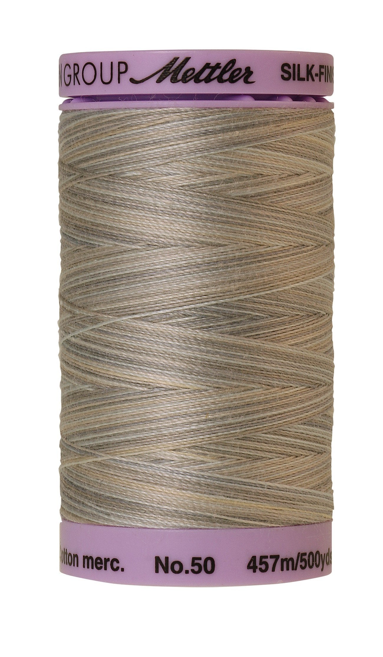 Mettler  Silk-Finish 50wt Variegated Cotton Thread 500yd/457M Dove Gray