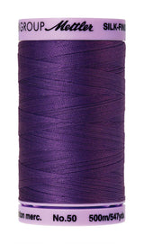 Mettler  Silk-Finish 50wt Solid Cotton Thread 547yd/500M Iris Blue
