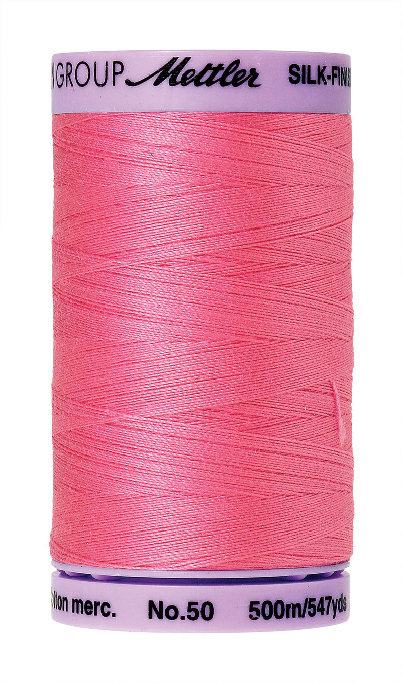Mettler Silk-Finish 50wt Solid Cotton Thread 547yd/500M Roseate