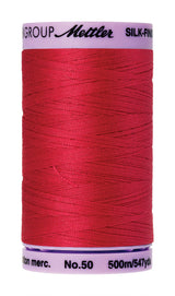 Mettler  Silk-Finish 50wt Solid Cotton Thread 547yd/500M Poinsettia