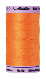 Mettler  Silk-Finish 50wt Solid Cotton Thread 547yd/500M Pumpkin