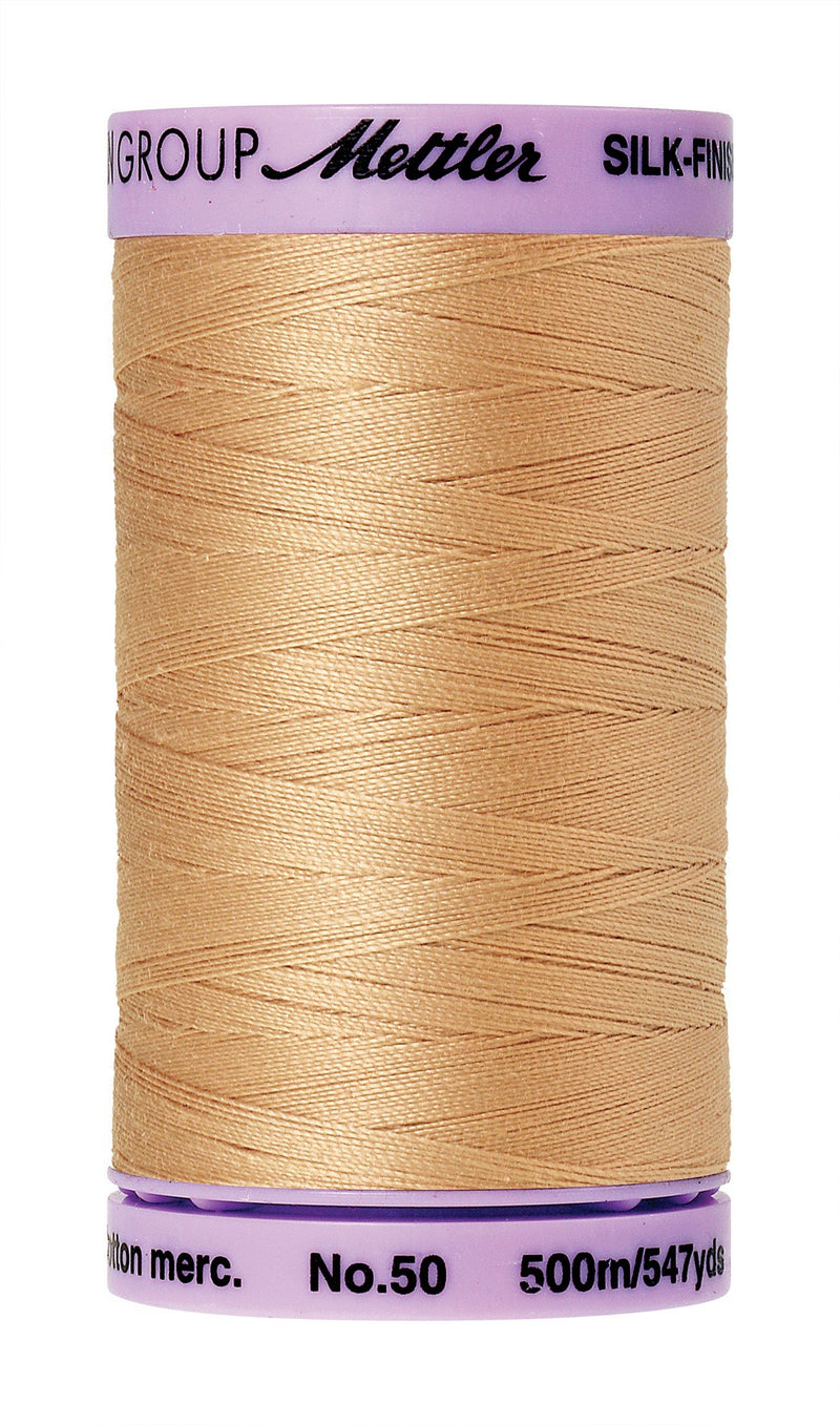 Mettler  Silk-Finish 50wt Solid Cotton Thread 547yd/500M Oat Straw