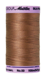 Mettler  Silk-Finish 50wt Solid Cotton Thread 547yd/500M Walnut