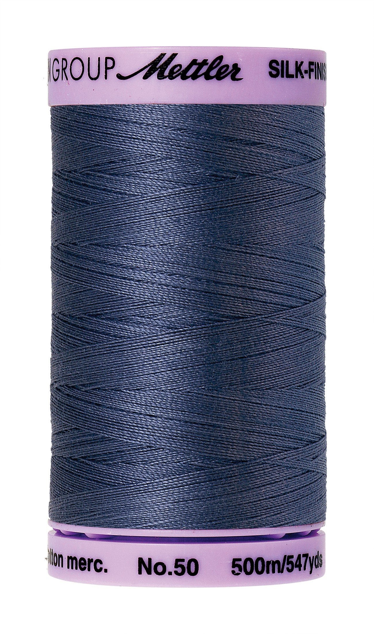 Mettler  Silk-Finish 50wt Solid Cotton Thread 547yd/500M Blue Shadow