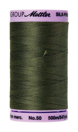Mettler Silk-Finish 50wt Solid Cotton Thread 547yd/500M Burnt Olive