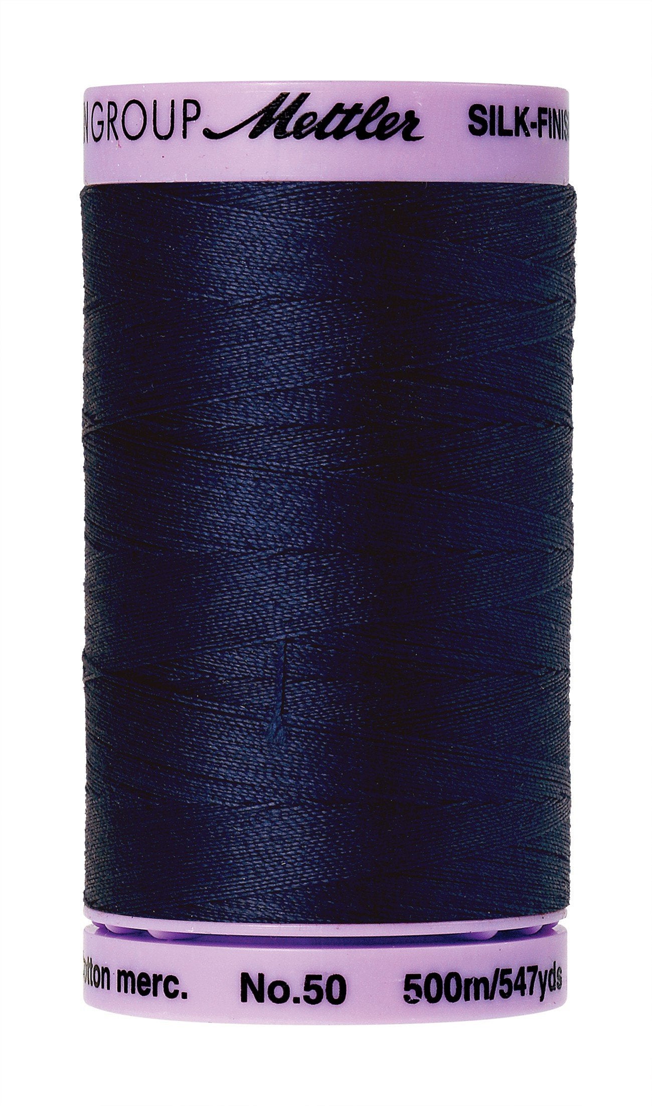 Mettler  Silk-Finish 50wt Solid Cotton Thread 547yd/500M Navy