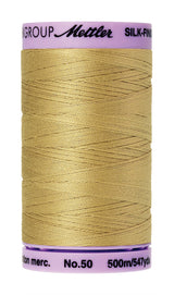 Mettler  Silk-Finish 50wt Solid Cotton Thread 547yd/500M New Wheat