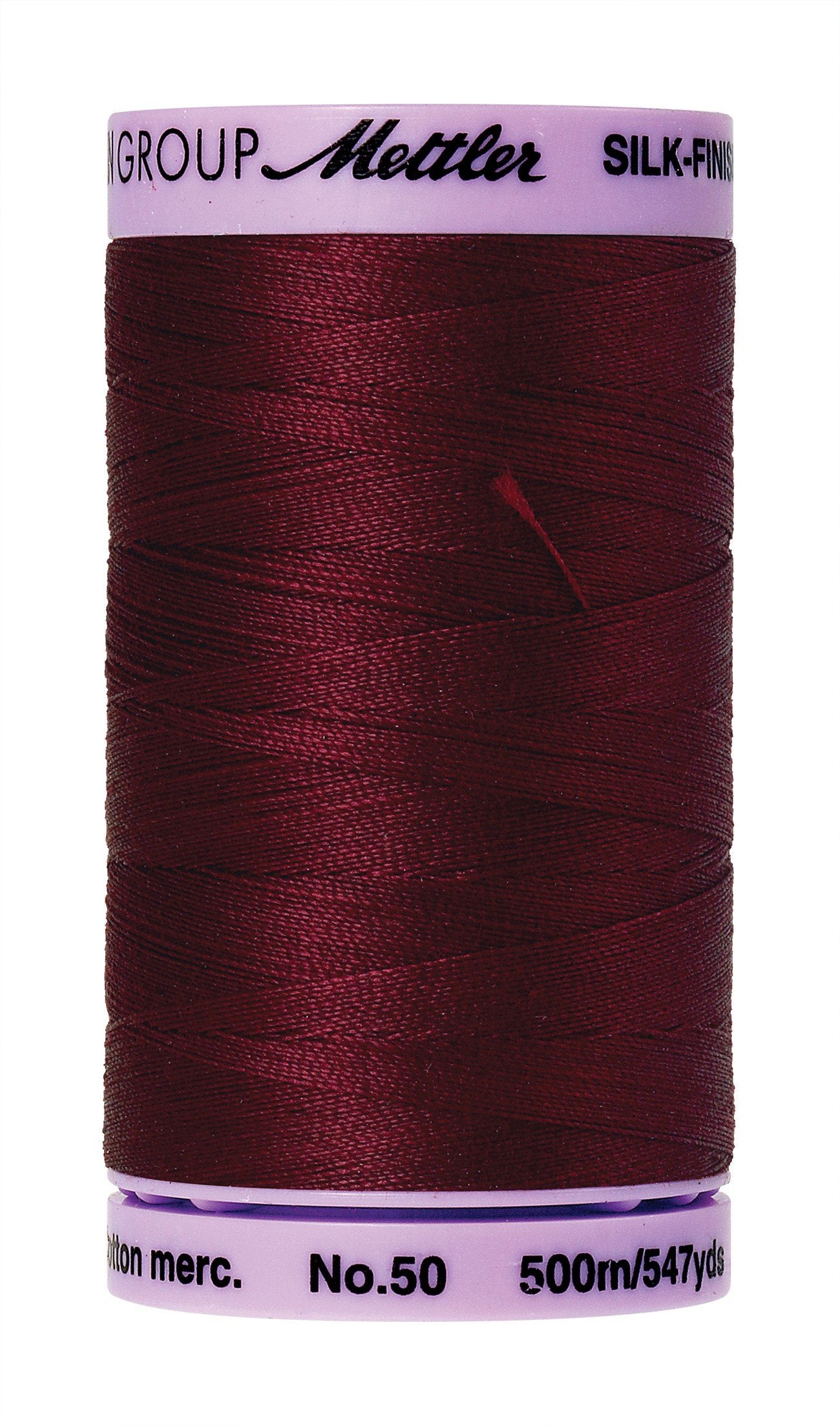 Mettler  Silk-Finish 50wt Solid Cotton Thread 547yd/500M Cranberry