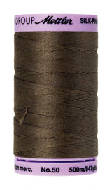 Mettler  Silk-Finish 50wt Solid Cotton Thread 547yd/500M Olive