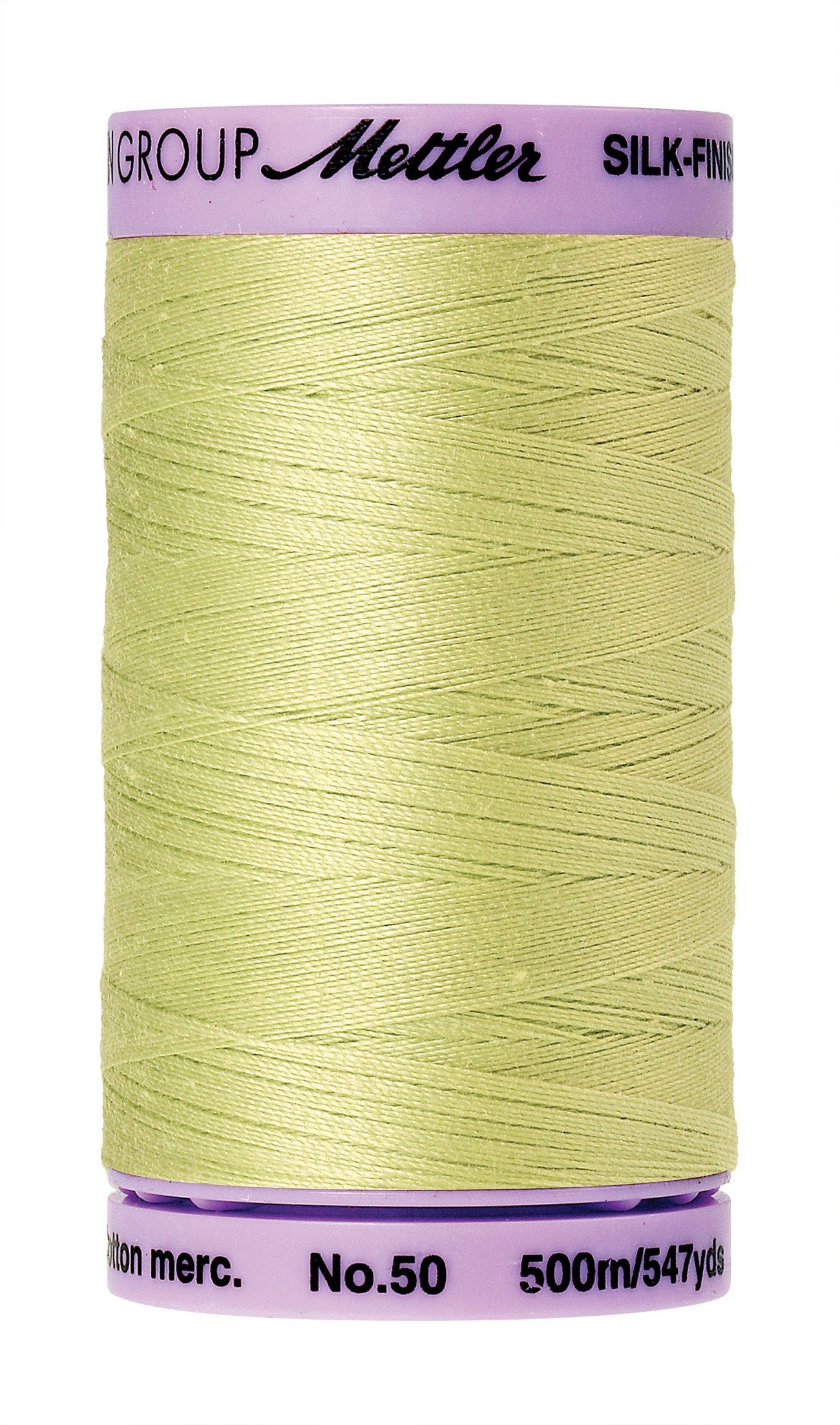 Mettler  Silk-Finish 50wt Solid Cotton Thread 547yd/500M Spring Green