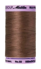 Mettler Silk-Finish 50wt Solid Cotton Thread 547yd/500M Espresso