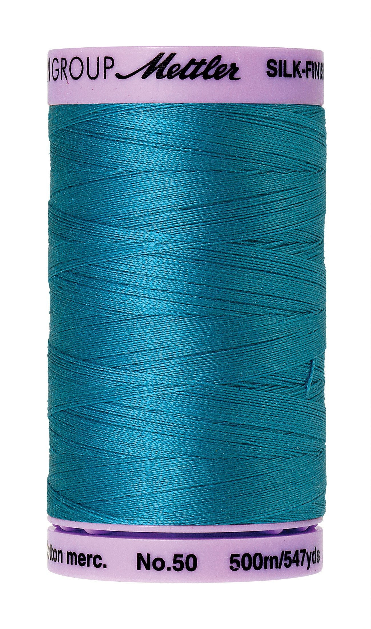 Mettler Silk-Finish 50wt Solid Cotton Thread 547yd/500M Caribbean Blue