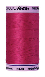 Mettler  Silk-Finish 50wt Solid Cotton Thread 547yd/500M Fuschia