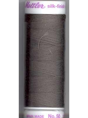 Mettler Silk-Finish 50wt Solid Cotton Thread 164yd/150M Mole Gray