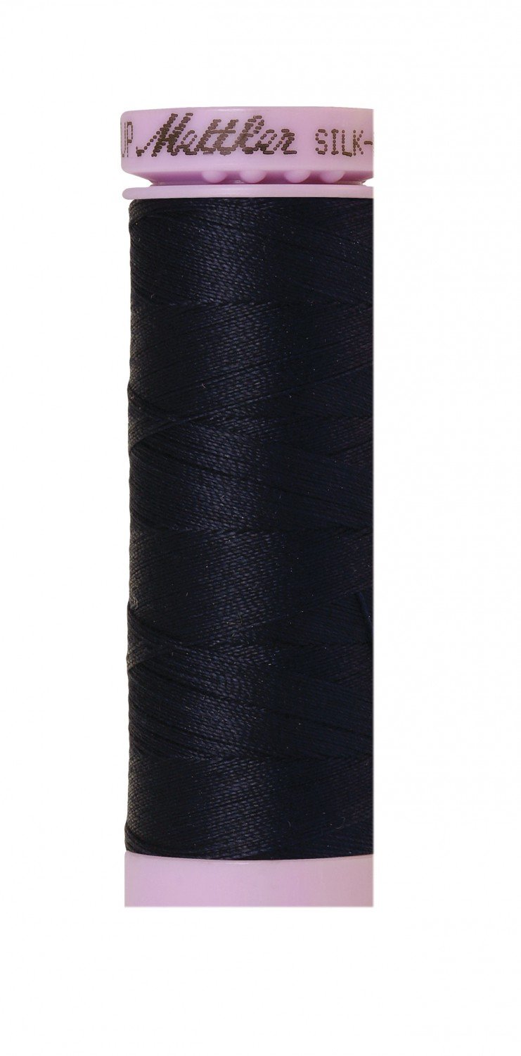 Mettler Silk-Finish 50wt Solid Cotton Thread 164yd/150M Dark Blue