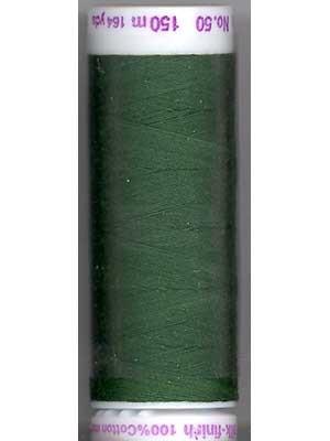 Mettler Silk-Finish 50wt Solid Cotton Thread 164yd/150M Forest Green