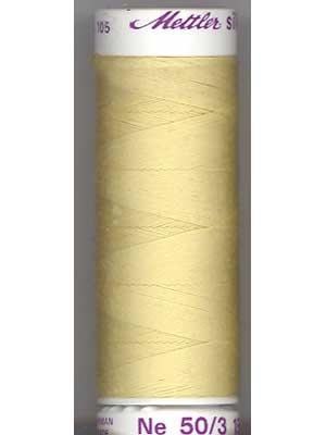 Mettler Silk-finish 50wt Solid Cotton Thread 164yd/150m Lemon Frost