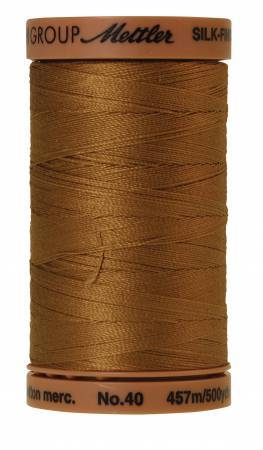 Mettler  Silk-Finish 40wt Solid Cotton Thread 500yd/457M Dark Tan