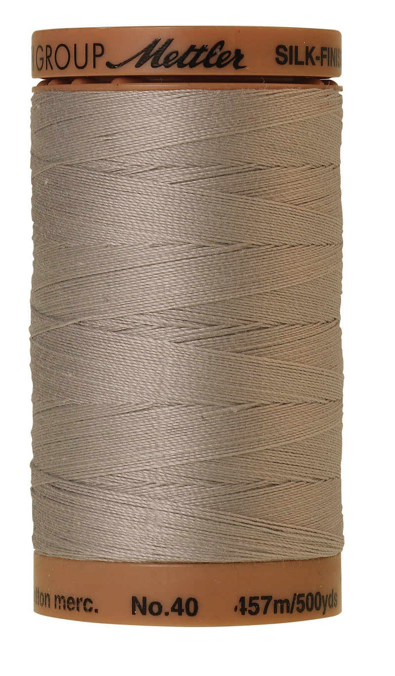 Mettler  Silk-Finish 40wt Solid Cotton Thread 500yd/457M Ash Mist