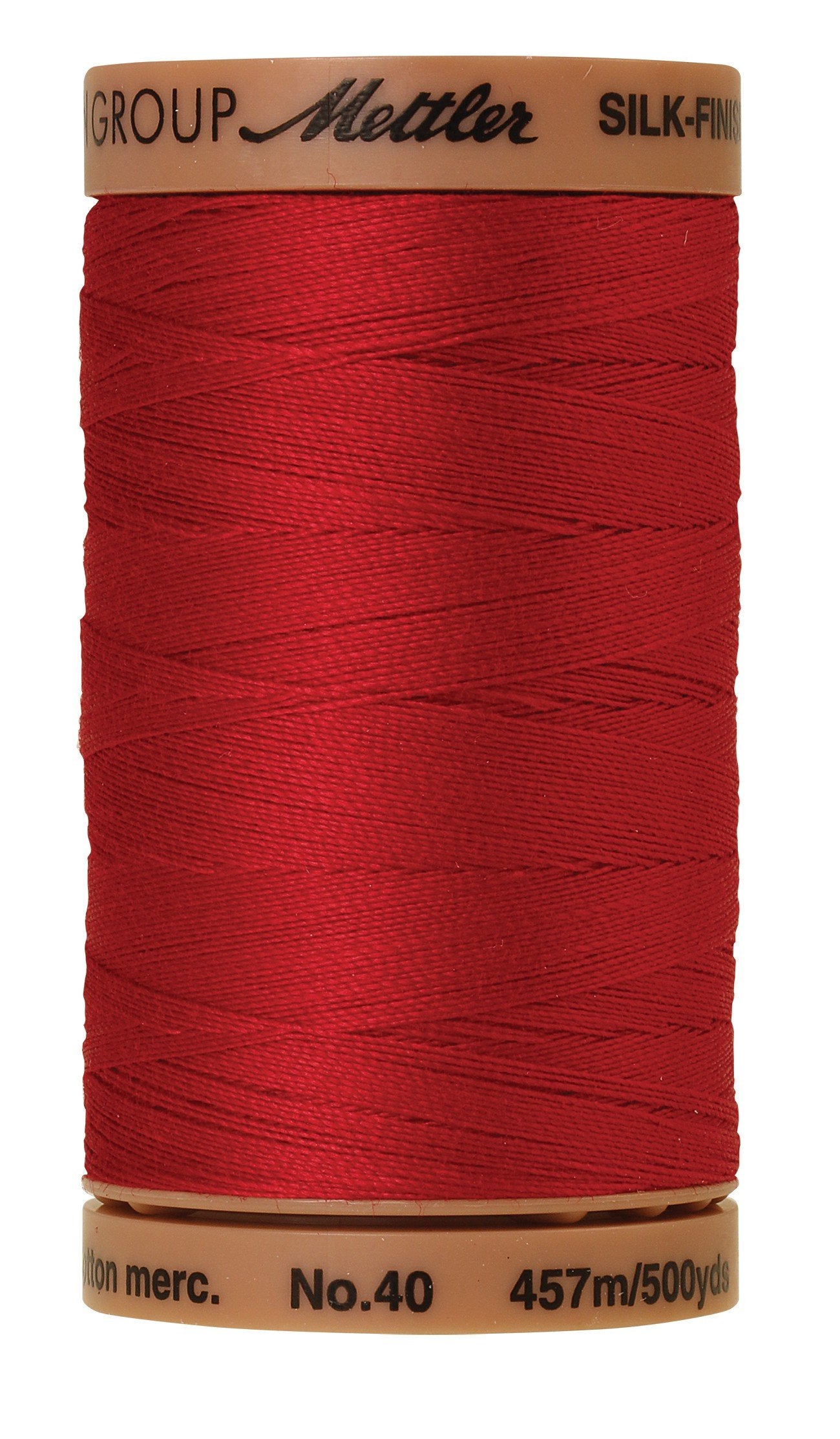 Mettler  Silk-Finish 40wt Solid Cotton Thread 500yd/457M Country Red