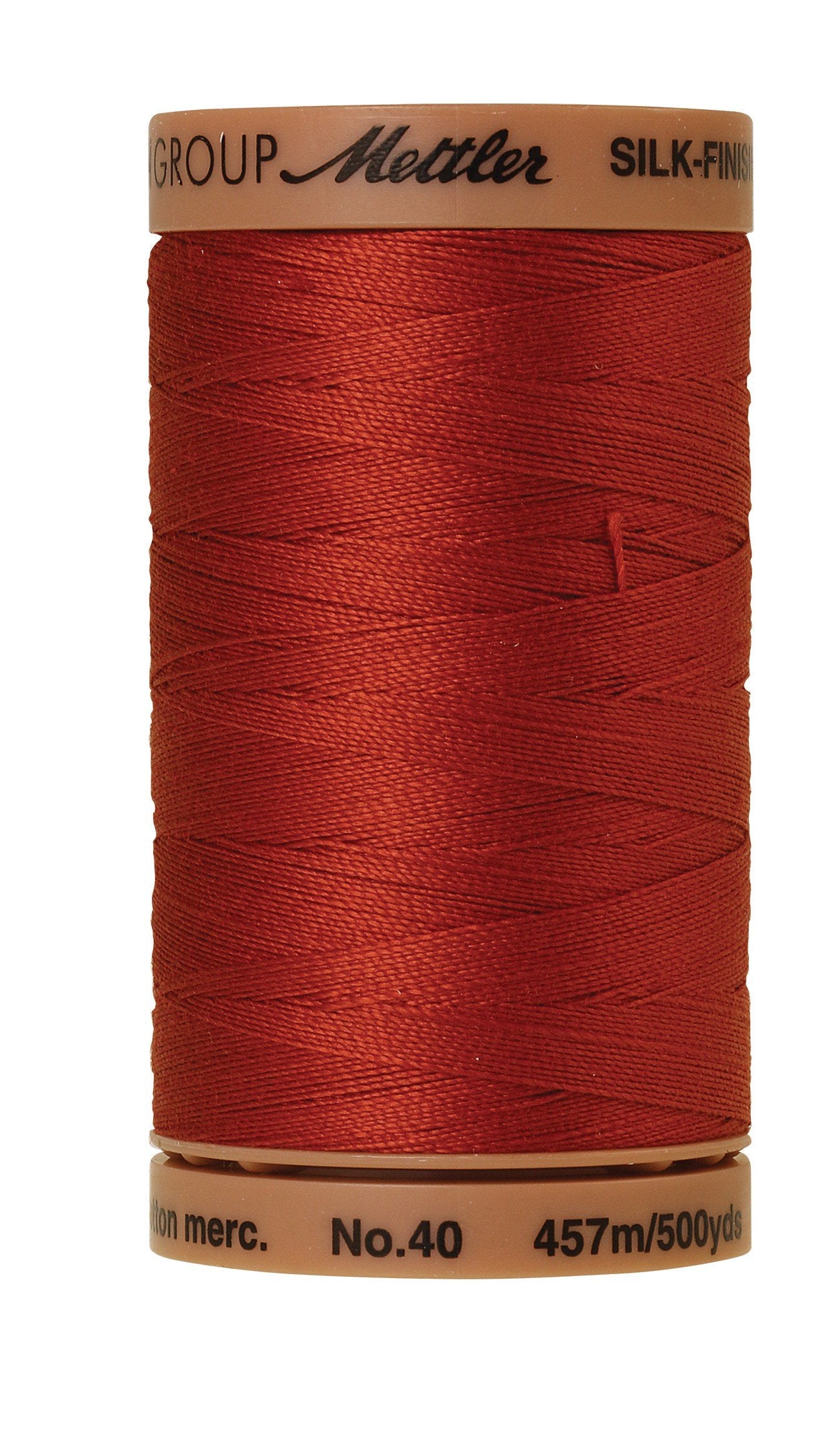 Mettler  Silk-Finish 40wt Solid Cotton Thread 500yd/457M Brick