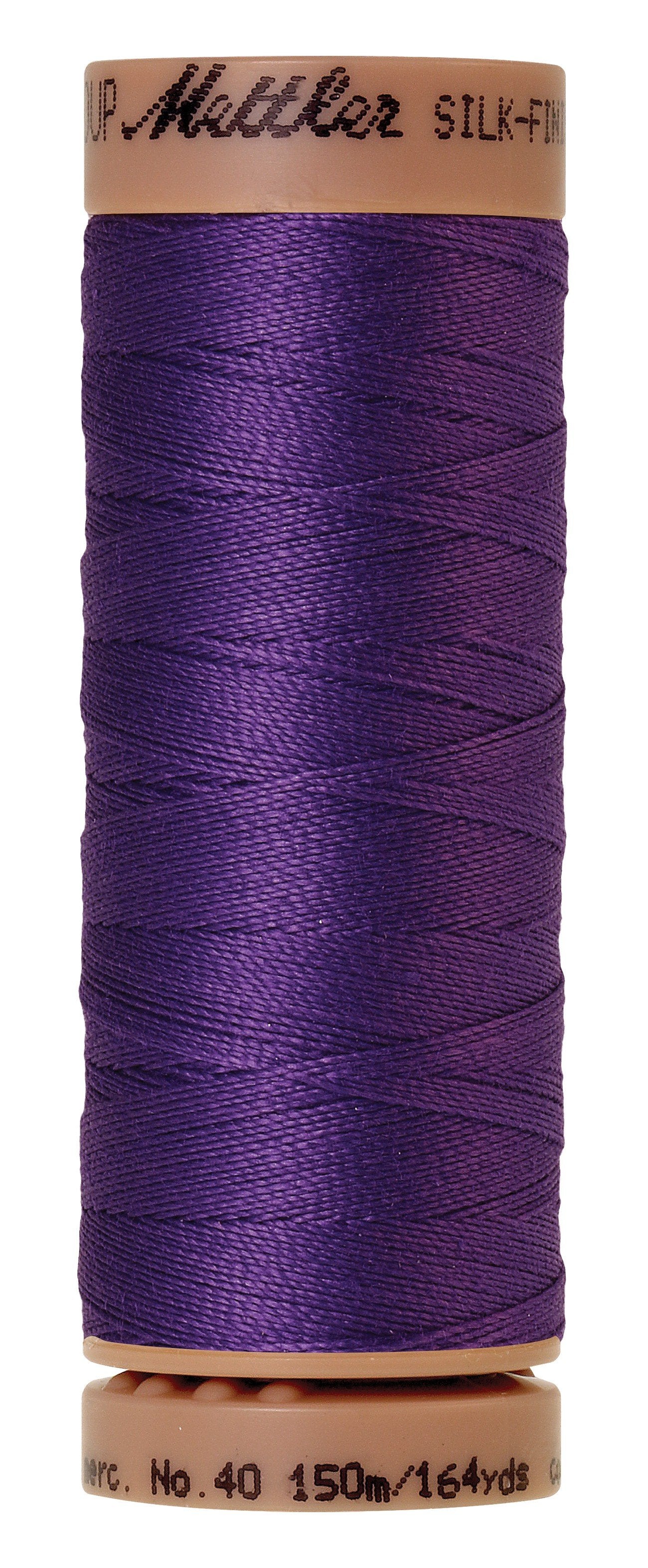 Mettler Silk-Finish 40wt Solid Cotton Thread 164yd/150M Iris Blue