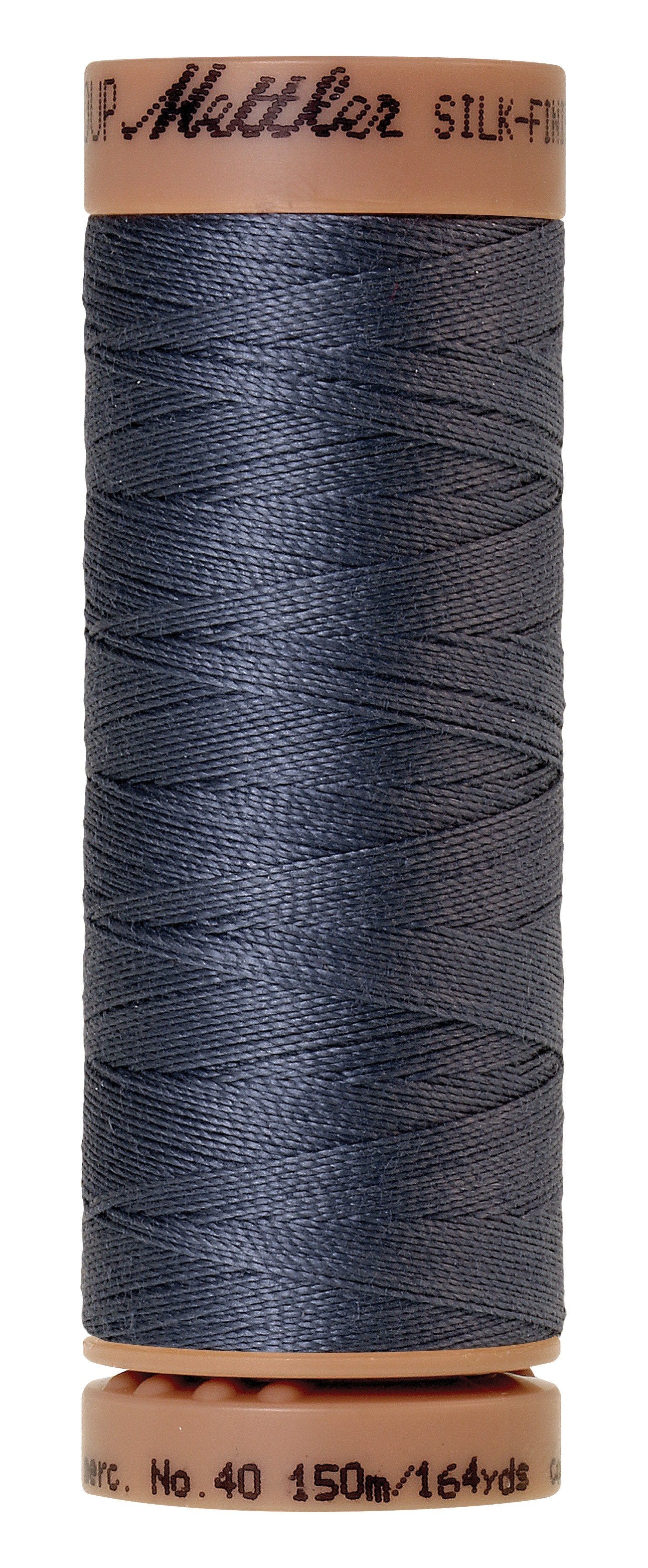 Mettler Silk-Finish 40wt Solid Cotton Thread 164yd/150M Blue Shadow