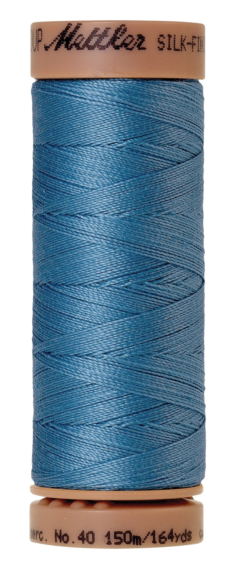 Mettler  Silk-Finish 40wt Solid Cotton Thread 164yd/150M Reef Blue