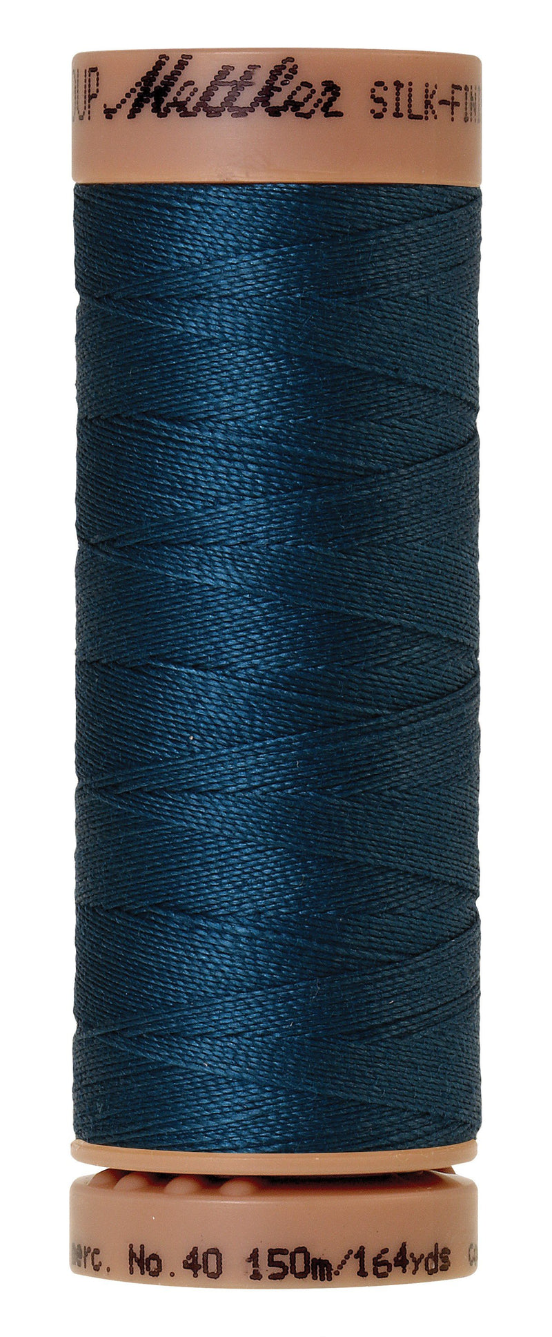Mettler  Silk-Finish 40wt Solid Cotton Thread 164yd/150M Tartan Blue