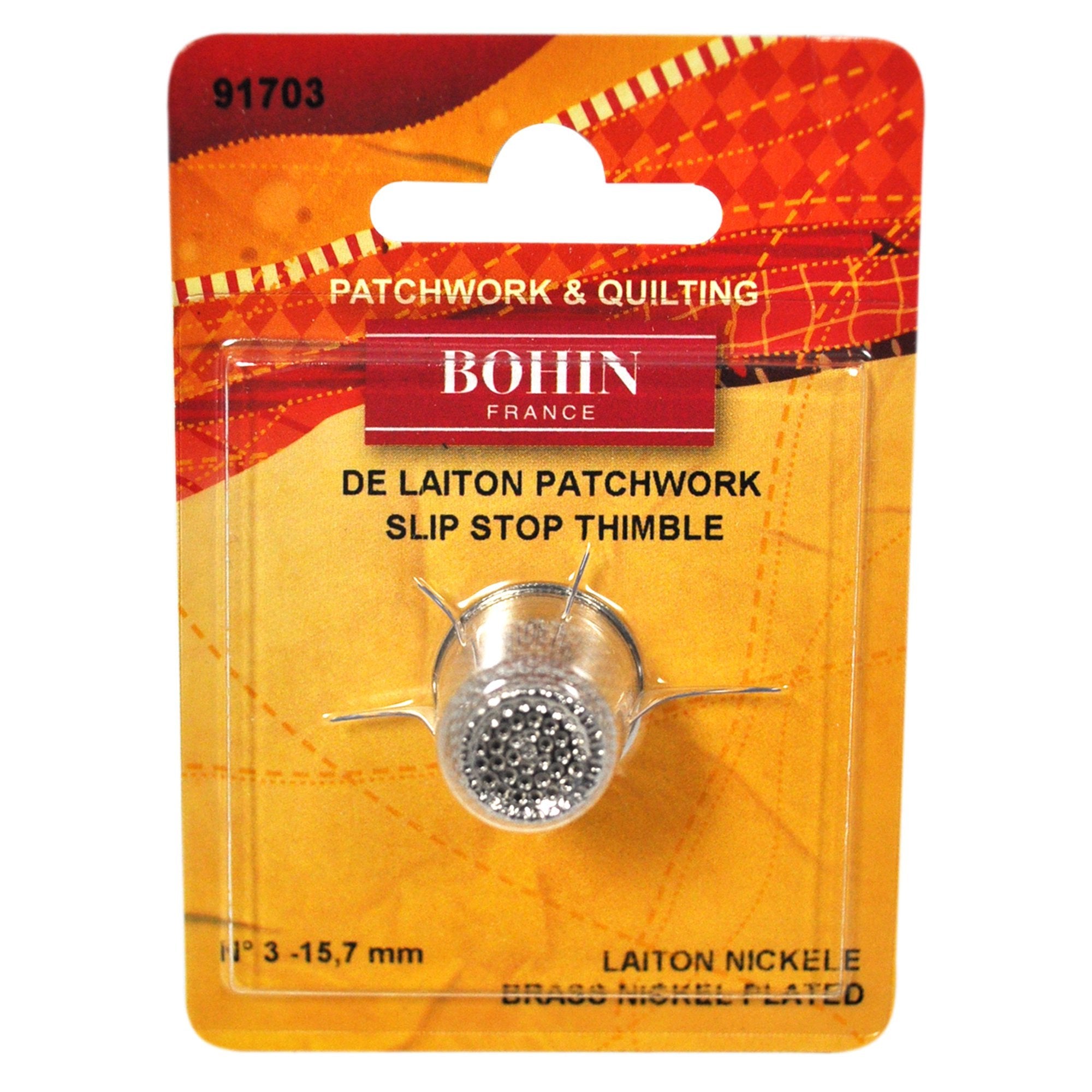 Bohin Patchwork & Quilting Nickel Plated Brass Thimble