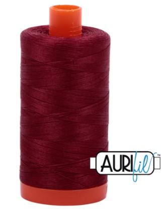 Aurifil Thread #2460 Solid Dark Carmine Red