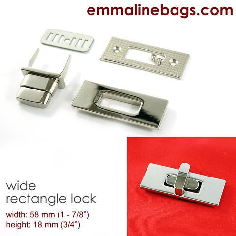 Emmaline Wide Rectangle Bag Lock