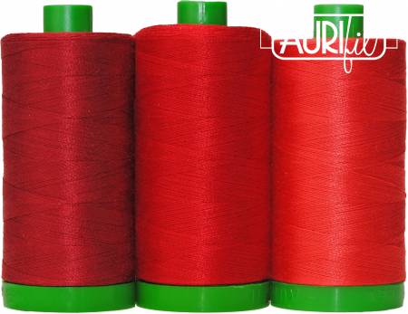 Aurifil Color Builder 40wt 3pc Set Panda Red