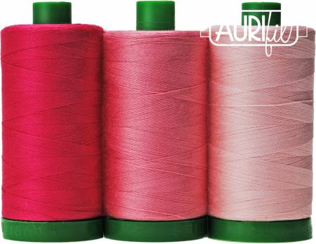 Aurifil Color Builder 40wt 3pc Set Pink Land Iguana Pink