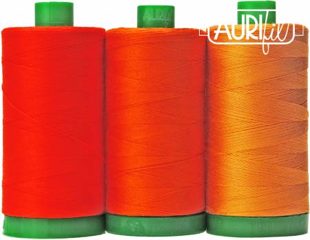 Aurifil  Color Builder 40wt 3pc Set Sumatran Tiger Orange