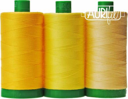 Aurifil Color Builder 40wt 3pc Set African Wild Dog Yellow