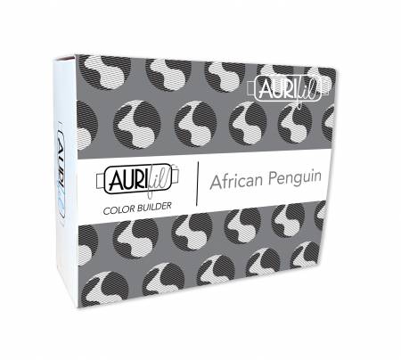 Aurifil Color Builder 40wt 3pc Set African Penguin Black and White