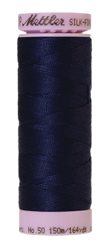 Mettler Silk-finish 50wt Solid Cotton Thread 164yd/150m Dark Indigo