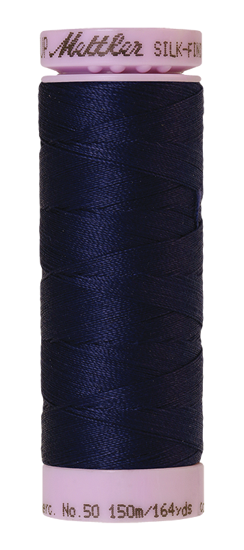 Mettler Silk-finish 50wt Solid Cotton Thread 164yd/150m Dark Indigo