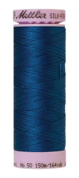 Mettler Silk-finish 50wt Solid Cotton Thread 164yd/150m Colonial Blue