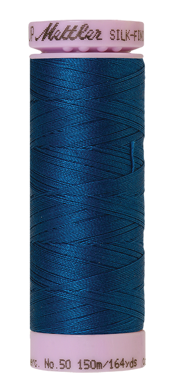 Mettler Silk-finish 50wt Solid Cotton Thread 164yd/150m Colonial Blue