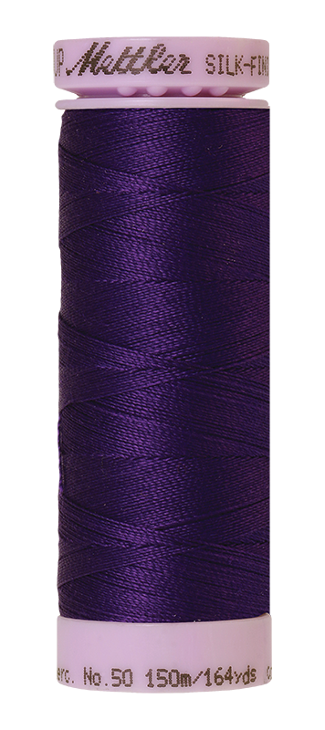 Mettler Silk-finish 50wt Solid Cotton Thread 164yd/150m Deep Purple